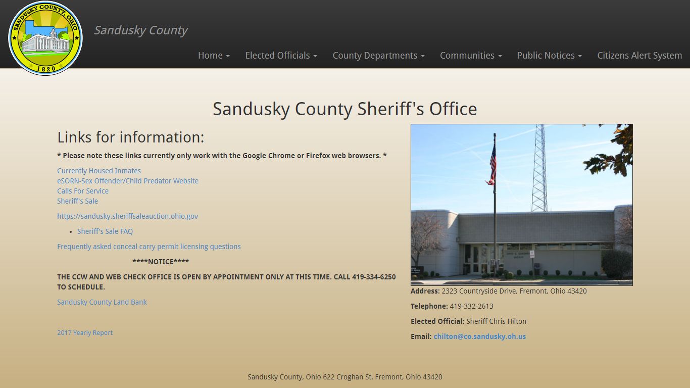 Sandusky County, Ohio - Sheriff